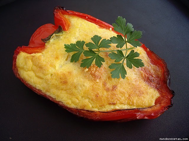 Pimientos al Horno Rellenos de Bacalao y Bambas por Maria_tesouro