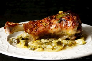 Jamoncitos de Pavo al Horno con Verduras por Tuxa