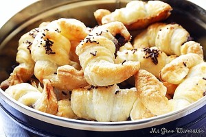 Mini Croissants Rellenos de Chocolate por Mi Gran Diversión