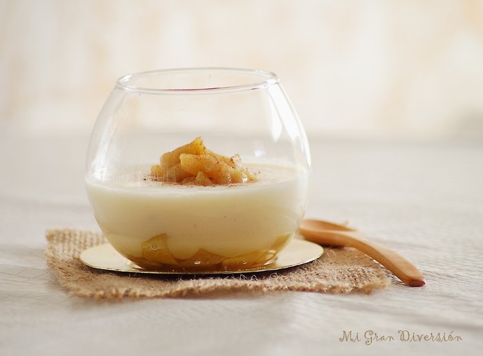 Natillas Caseras con Manzana Caramelizada por Mi Gran Diversión