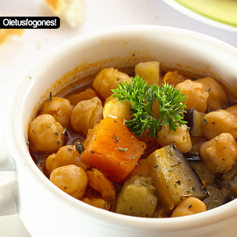 Potaje de Garbanzos con Berenjena y Calabaza por Juanjo84