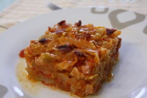 Repollo con Calabacín y Jamón con Thermomix por Raquelgon74