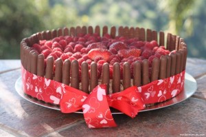 Charlota de Chocolate y Frambuesas para San Valentín por Mary505