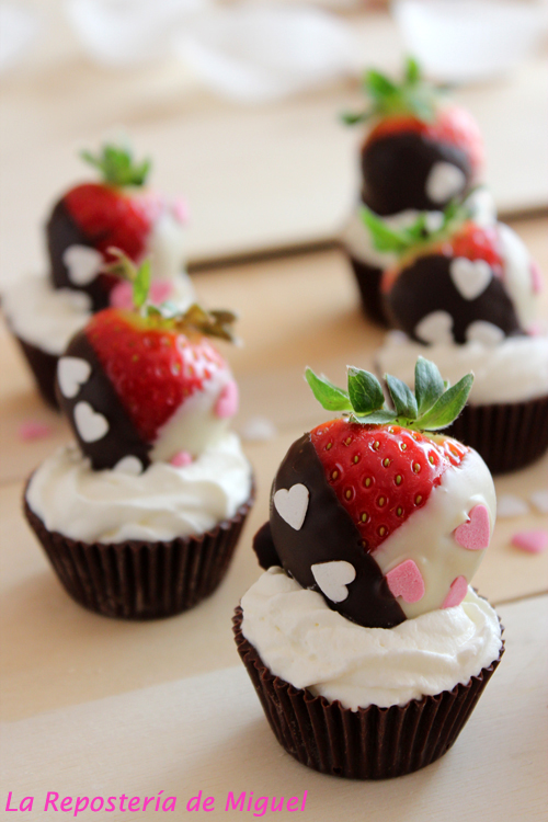 Chocolate, Fresas y Nata para san Valentín por La Repostería de Miguel