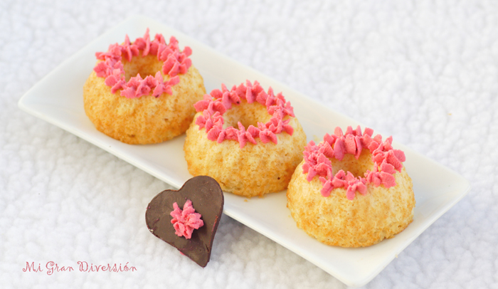 Coronas de Ángel con Crema de Frambuesa para San Valentín por Mi Gran Diversión