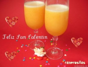 Cóctel Bellini Thermomix para San Valentín por Canelona