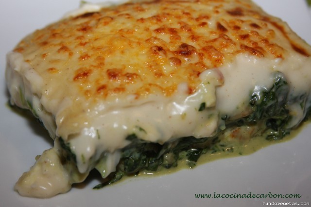 Lasaña de Espinacas por La Cocina de Carbón