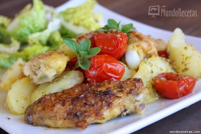 Pollo con Patatas y Tomates de Jamie Oliver por Juanpe