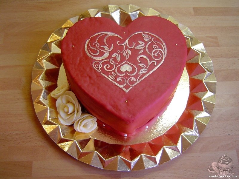 Tarta para San Valentín por Marisalas