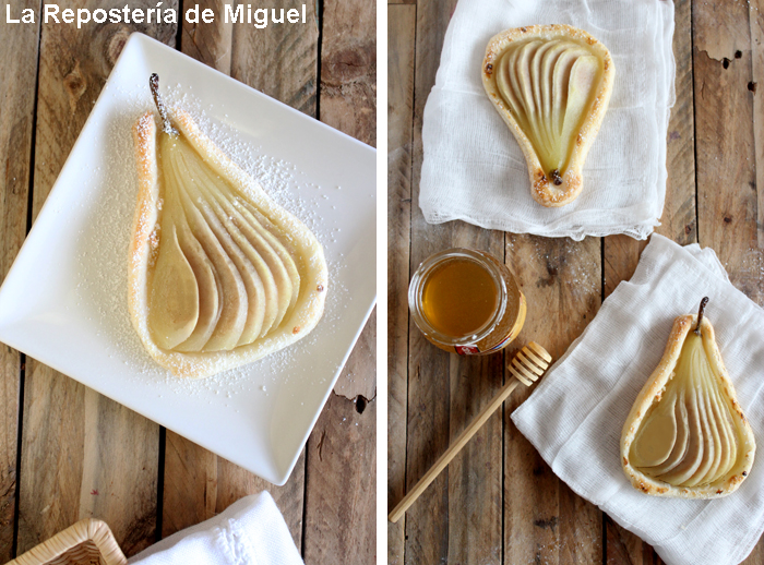 Tartaletas de Peras a la Vainilla con Mazapan y Miel  por La Repostería de Miguel