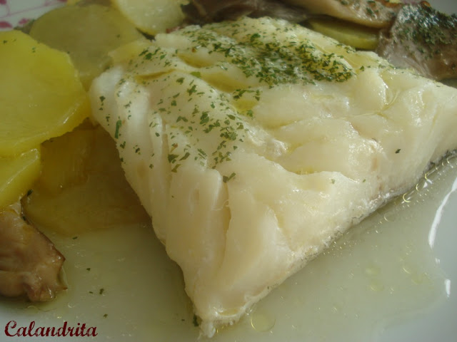 Bacalao al Horno con Setas por Calandrita