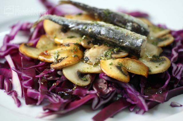 ensalada de champiñones