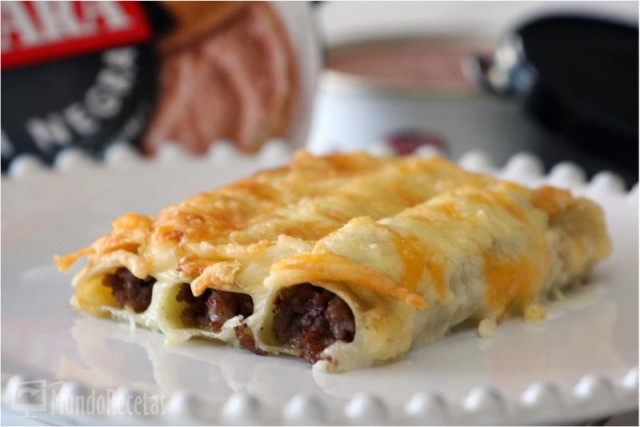 Canelones de La Piara Tapa Negra y carne picada