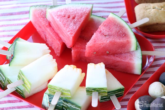 Polos de sandía y melón