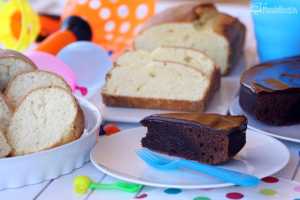 Pastel de chocolate brownie y bizcochos para reponer fuerzas con Tulipán