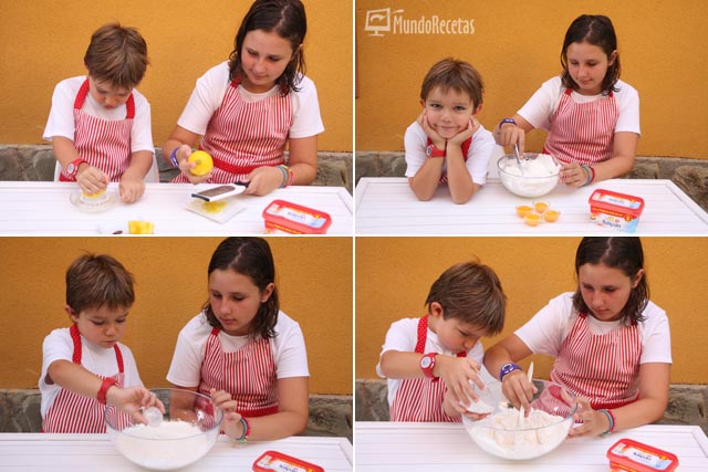 Preparación bizcocho de limón