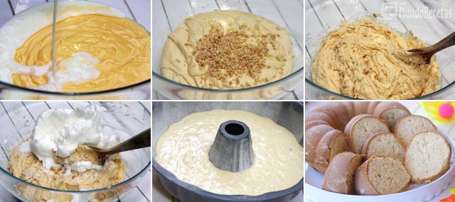 Preparacion bizcocho almendras