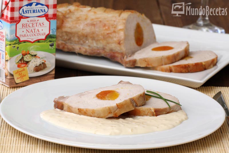 Lomo de cerdo asado con albaricoques