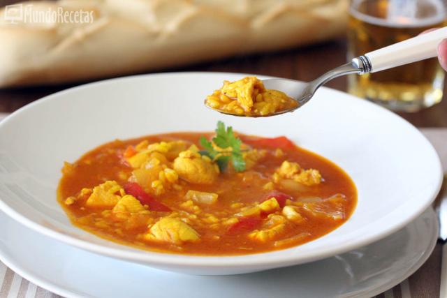 Arroz caldoso de pollo con especias en Thermomix TM5