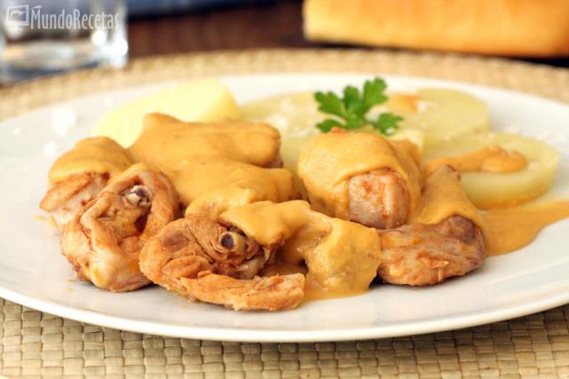 conejo con salsa de almendras thermomix