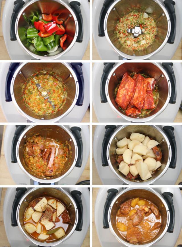preparacion Patatas con costillas thermomix