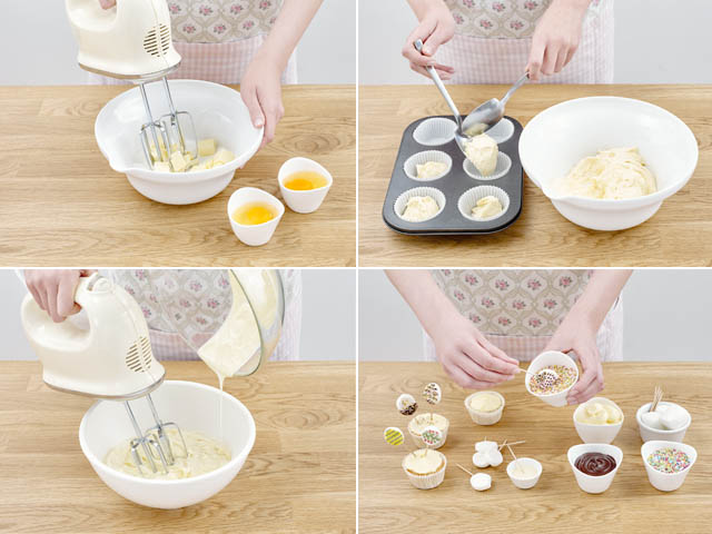 Preparacion Cupcakes de lollipop