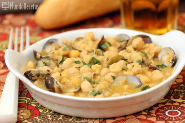 Garbanzos con almejas en thermomix TM5