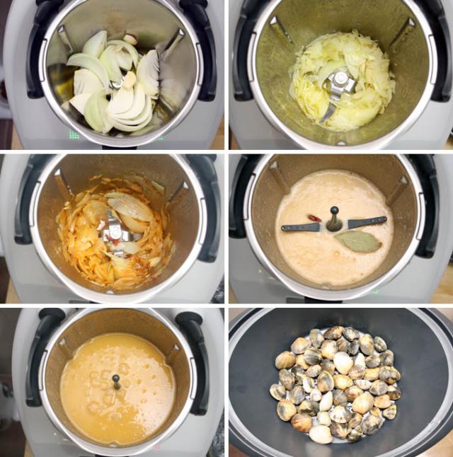 Preparación Garbanzos con almejas en Thermomix TM5