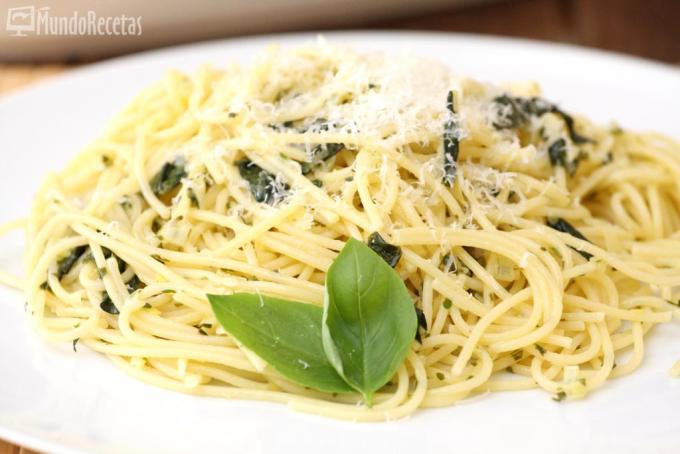 espaguetis al pesto citricos thermomix