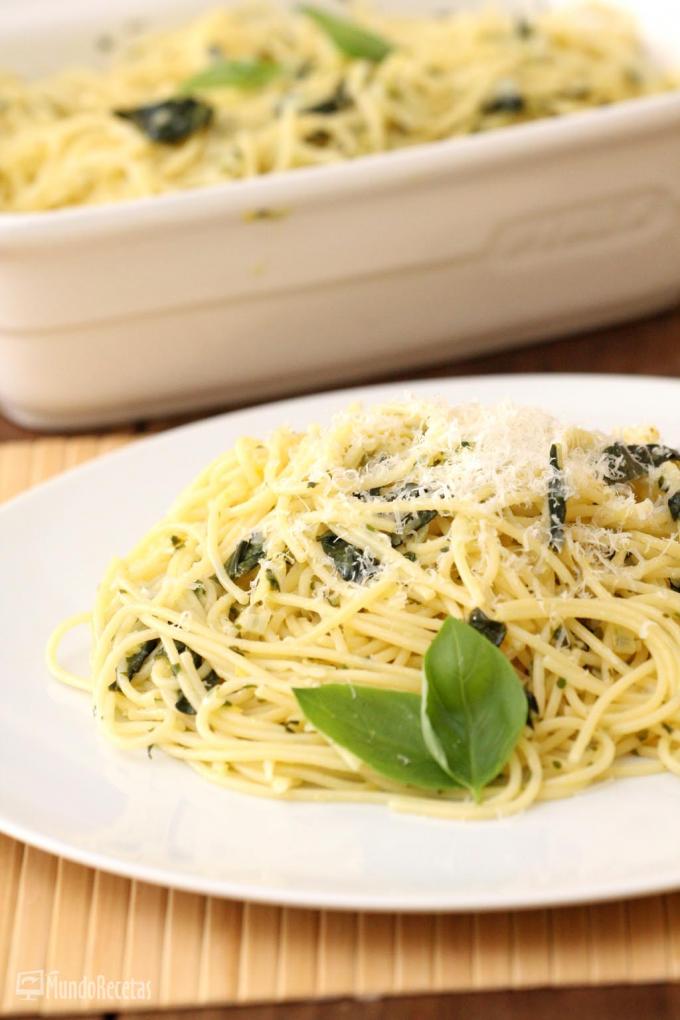 espaguetis al pesto citricos thermomix