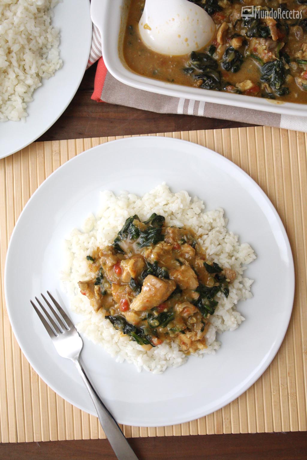 pollo al curry con espinacas thermomix 
