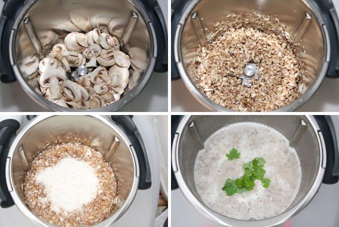 Preparacion Crema de champinones thermomix