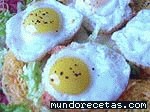 Receta de Canapés de huevos de codorniz