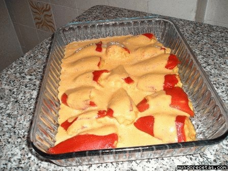 Receta de PIMIENTOS RELLENOS DE GAMBAS Y VERDURA Receta de PIMIENTOS RELLENOS DE GAMBAS Y VERDURA