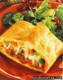 Receta de Stromboli de carne y pimientos Receta de Stromboli de carne y pimientos