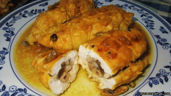 Receta de Pollo relleno de frutos secos Receta de Pollo relleno de frutos secos