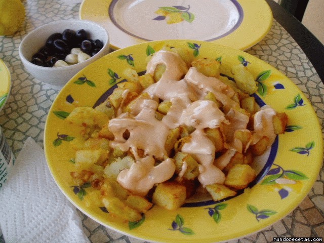 Receta de patatas bravas Pausan Receta de patatas bravas Pausan