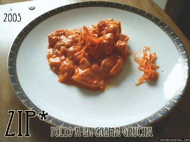 Receta de Pollo a la crema gaucha Receta de Pollo a la crema gaucha