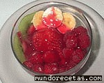 Receta de Copa de Frutas con salsa de Frambuesas Receta de Copa de Frutas con salsa de Frambuesas
