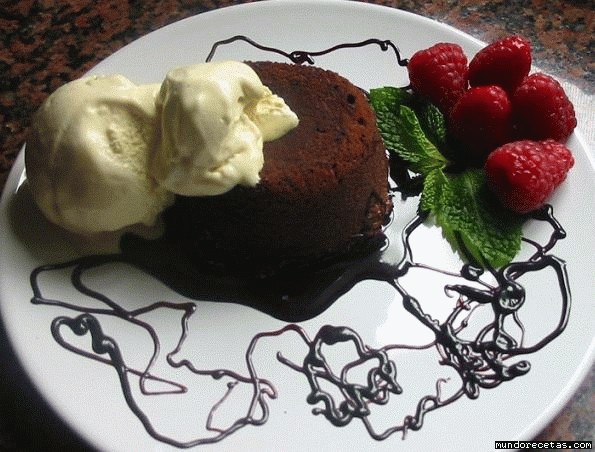 Receta de Volcanes de chocolate Receta de Volcanes de chocolate