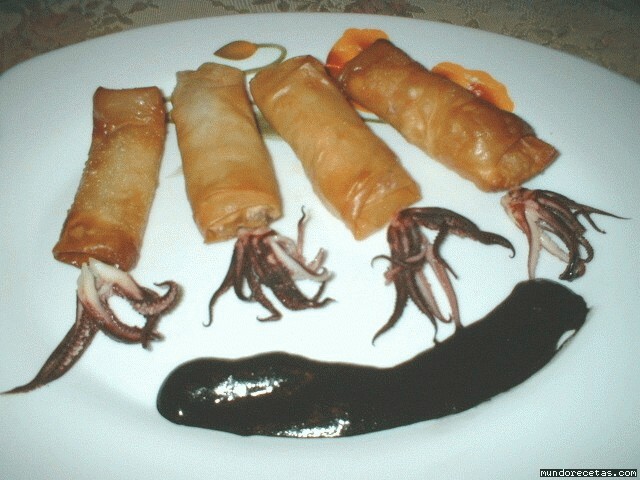 Receta de Paquetitos de chipirones al vapor Receta de Paquetitos de chipirones al vapor