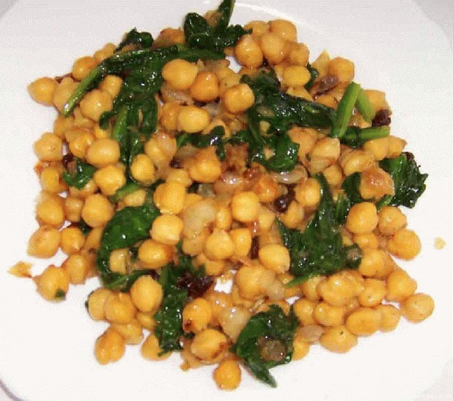 Receta de ensalada de garbanzos y espinacas Receta de ensalada de garbanzos y espinacas