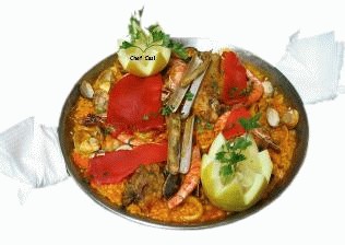 Receta de Arroz con mariscos a la gallega (elaborado por el Chef Casi Mera) Receta de Arroz con mariscos a la gallega (elaborado por el Chef Casi Mera)