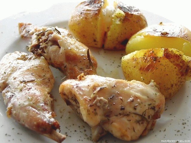 Receta de Conejo y patatas al Horno Receta de Conejo y patatas al Horno