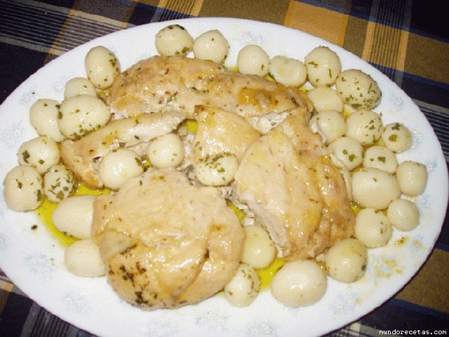 Receta de pechuga de pollo al mojito verde -(chefomatic) Receta de pechuga de pollo al mojito verde -(chefomatic)