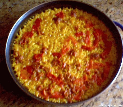 Receta de Arrroz con chorizos y pimientos Receta de Arrroz con chorizos y pimientos