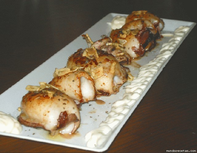 Receta de sepias enanas rellenas Receta de sepias enanas rellenas