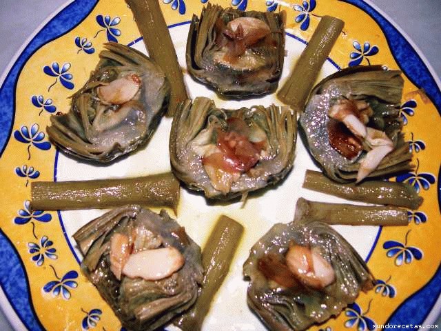 Receta de Alcachofas con ajos Receta de Alcachofas con ajos