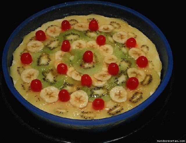 Receta de Tarta de frutas (microondas) Receta de Tarta de frutas (microondas)