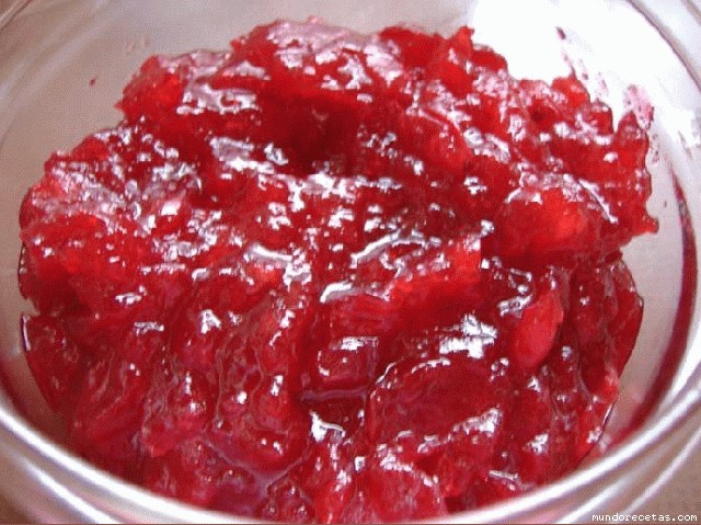 Receta de Salsa (mermelada) de arándanos rojos americanos Receta de Salsa (mermelada) de arándanos rojos americanos